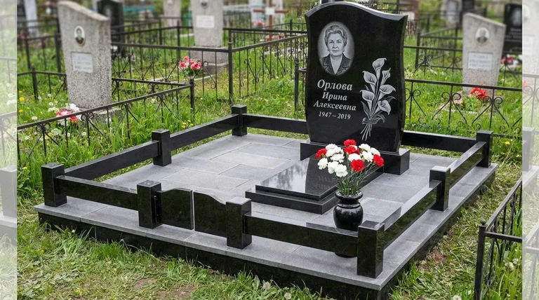 Памятник с гравировкой калл — выполненная работа «Орлова» в Воронеже