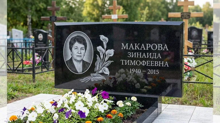 Памятник с гравировкой калл — выполненная работа «Макарова» в Воронеже