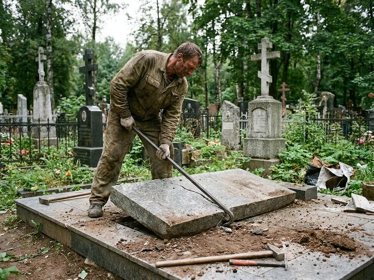 Демонтаж гранитной плитки и мощения участка в Воронеже