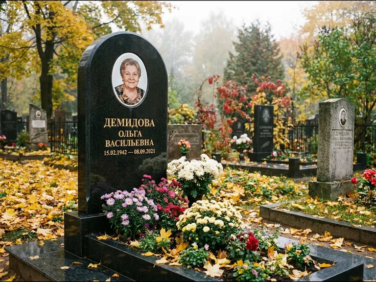 Керамический овал на стеле в Воронеже