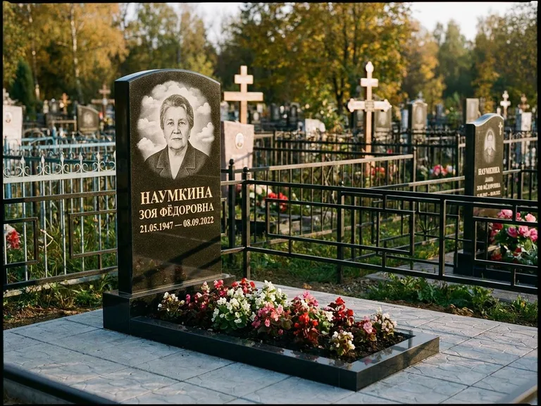 Гравировка портрета на чёрном граните — выполненная работа 30 в Воронеже