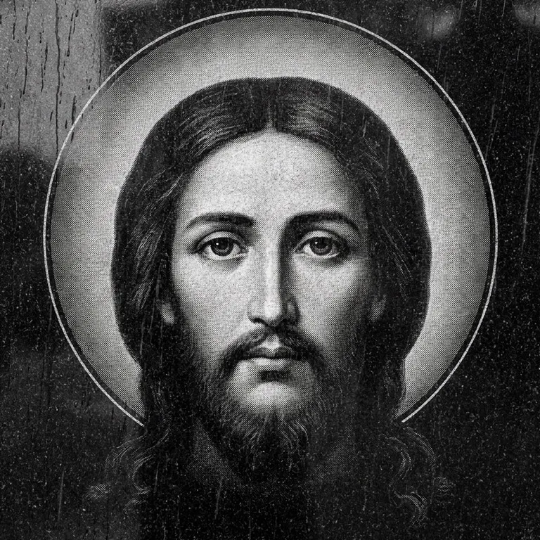 Эскиз иконы: «Моление о чаше» (полутон) — сюжетная композиция, гравировка на памятник в Воронеже