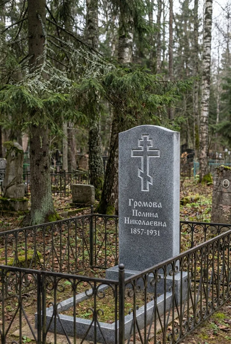 Отреставрированное надгробие на Михайловском кладбище