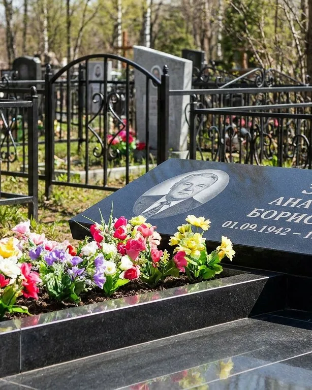 Премиум памятник под ключ с мощением и оградой в Воронеже
