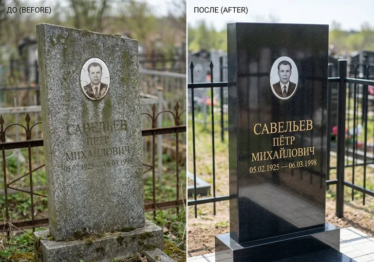 Комплексная реставрация старого памятника: до и после в Воронеже