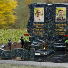 Горизонтальный гранитный памятник на две могилы - П148