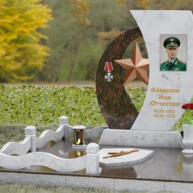 Вертикальный комбинированный памятник - П192