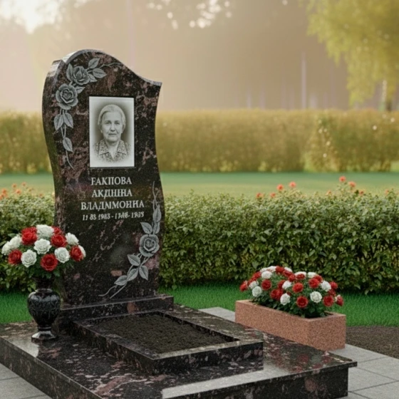 Гранитный мемориальный комплекс светский в Липецке, гранит амфиболит