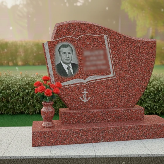 Двойной православный гранитный памятник во Владивостоке, гранит Лезниковский