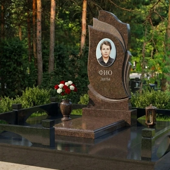 Светский Гранитный вертикальный памятник в Ставрополе, гранит Дымовский