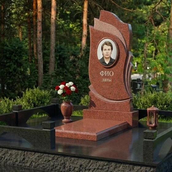Светский Гранитный вертикальный памятник в Ставрополе, гранит Лезниковский