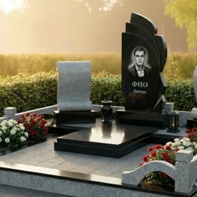 Светский гранитный памятник без креста - ПН450