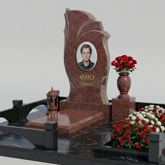Светский вертикальный Гранитный комплекс в Ставрополе, гранит Лезниковский