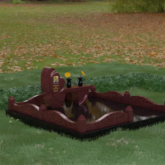 Светский вертикальный памятник в Ставрополе, гранит Лезниковский