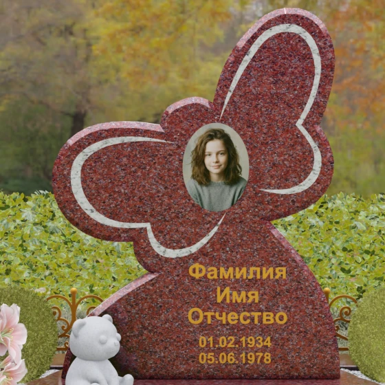 Вертикальный гранитный памятник в Ставрополе, гранит Лезниковский