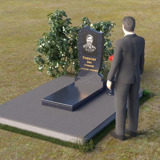 Гранитный монумент вертикальный в Омске