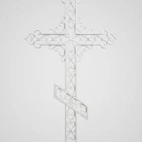 Ажурный кованый крест на могилу — КРК008