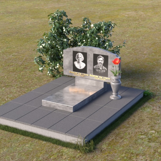 Светский горизонтальный памятник из Гранита или мрамора в Барнауле, мрамор Тассос