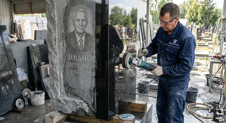 shlifovka-granitnogo-pamyatnika-na-kladbishche