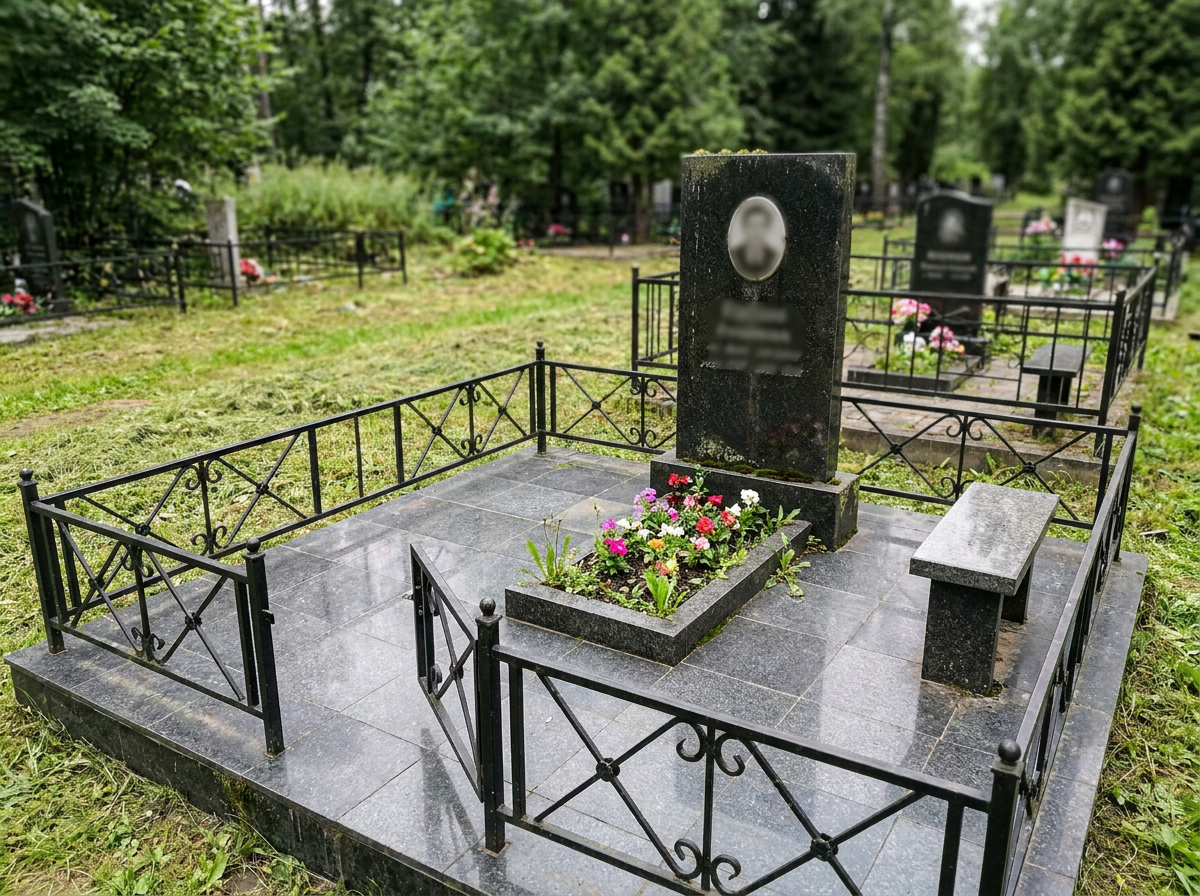 Благоустройство могилы в Воронеже — пример 3