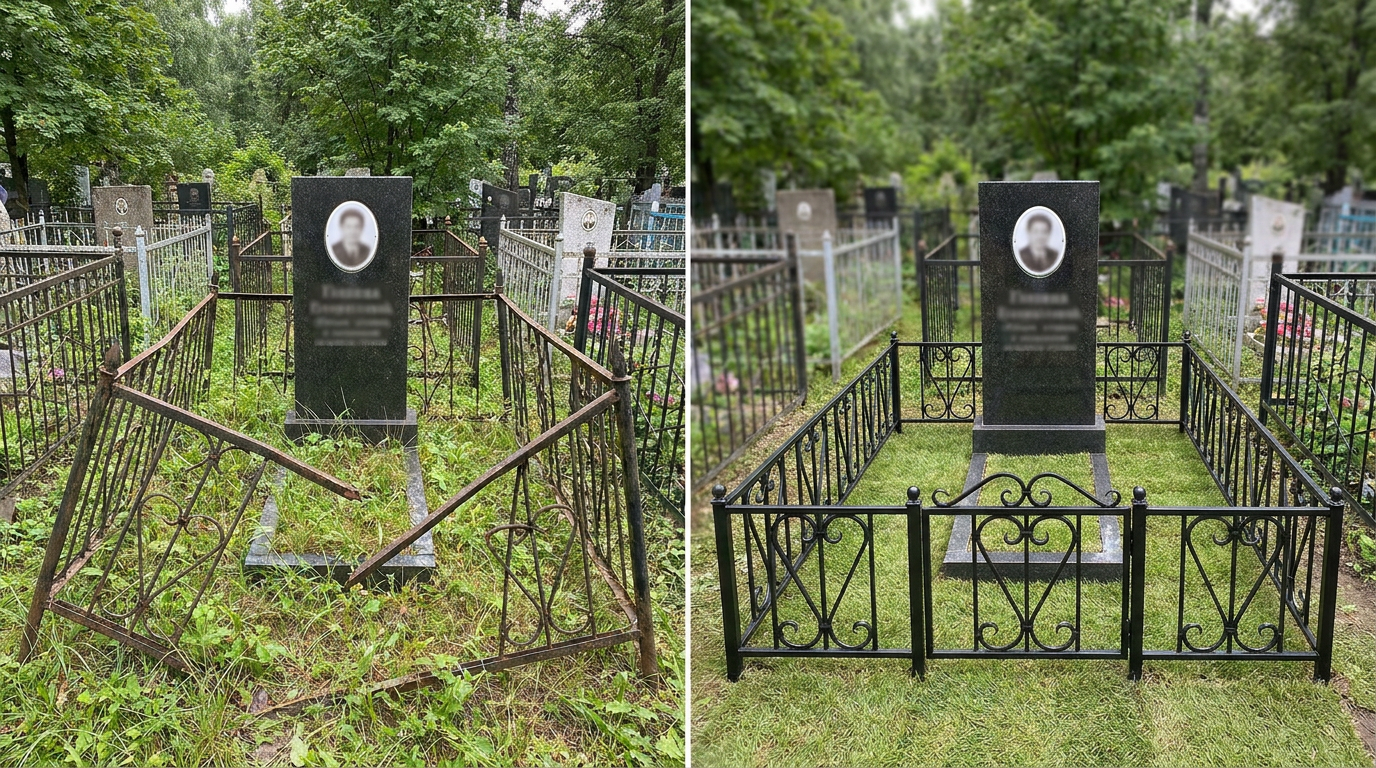 Установка ограды в Воронеже — пример 2