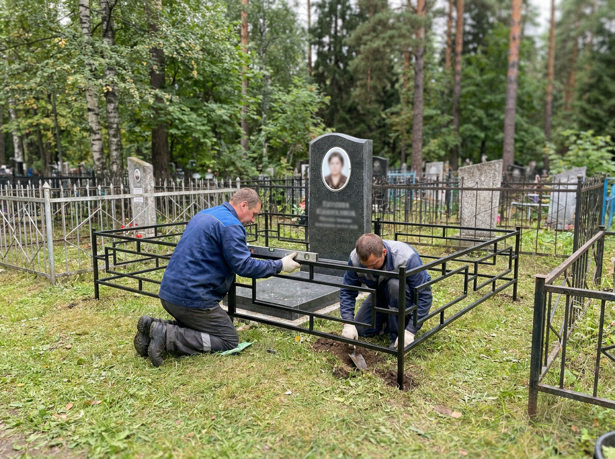 Установка ограды в Воронеже — пример 3