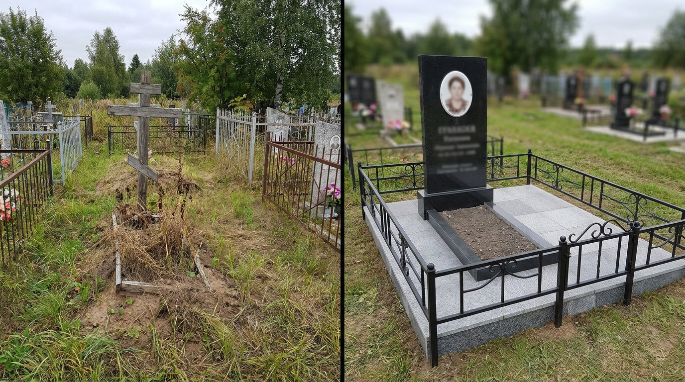 Установка памятника в Воронеже — пример 1