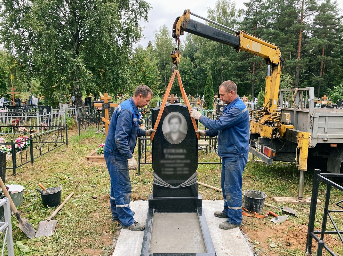 Установка памятника в Воронеже — пример 3